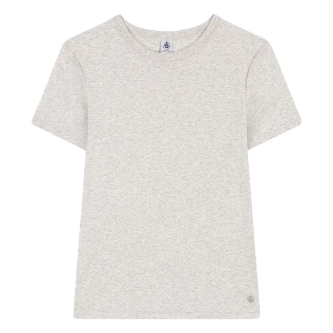 Camiseta de algodón ecológico | Gris Jaspeado