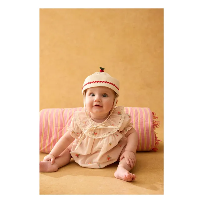 Yolia Organic Cotton romper | Powder pink