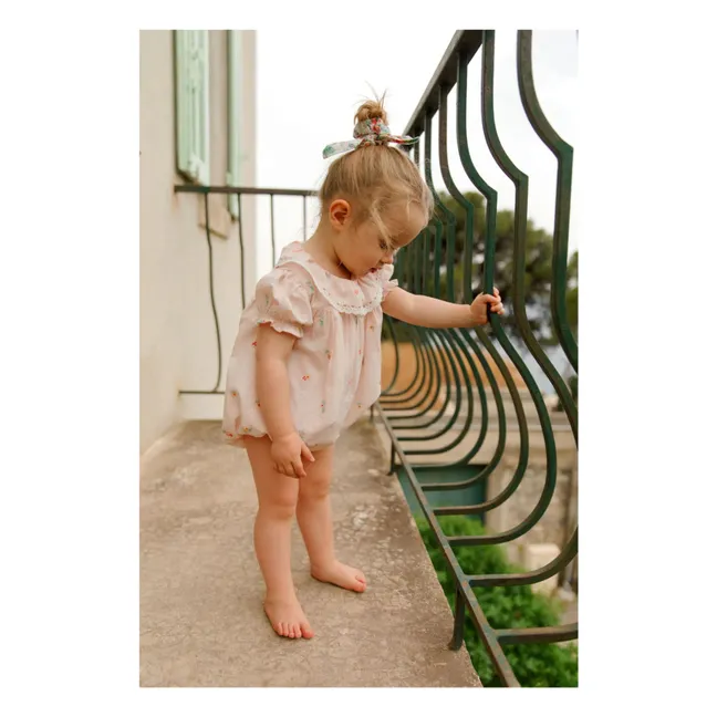 Barboteuse Yolia Coton Bio | Rose poudré