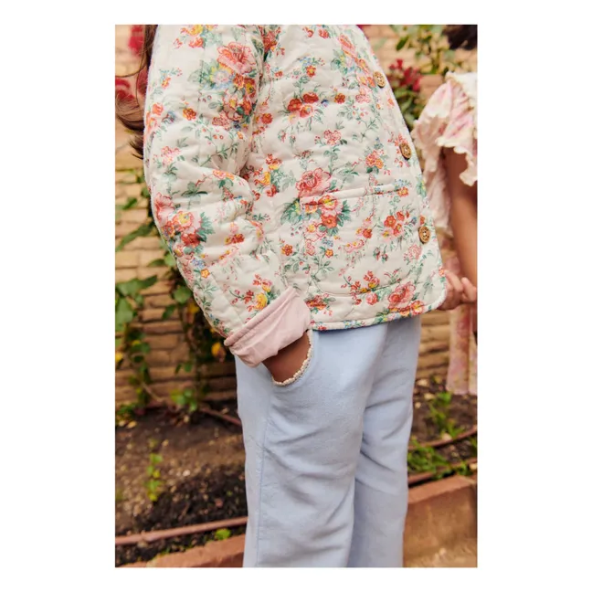 Pantalones Flor de algodón orgánico | Azul Cielo