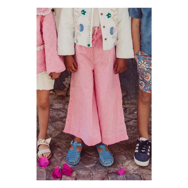 Pantalones Amandine de algodón orgánico | Rosa Bombón