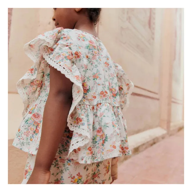 Inès organic cotton blouse | Cream