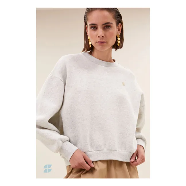 Bibi Logo Sweatshirt | Grau Meliert