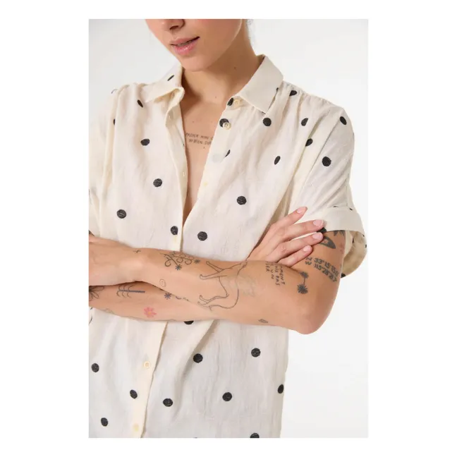 Camicia Louisa Polka | Ecru
