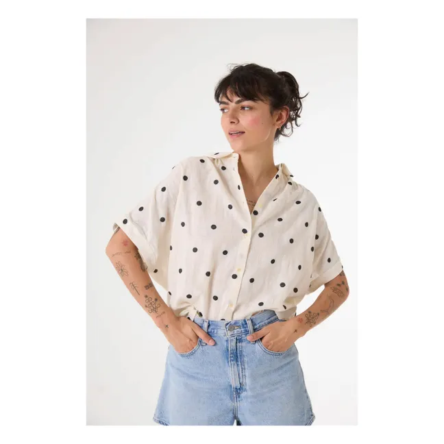 Camicia Louisa Polka | Ecru