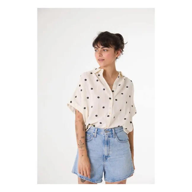 Camicia Louisa Polka | Ecru
