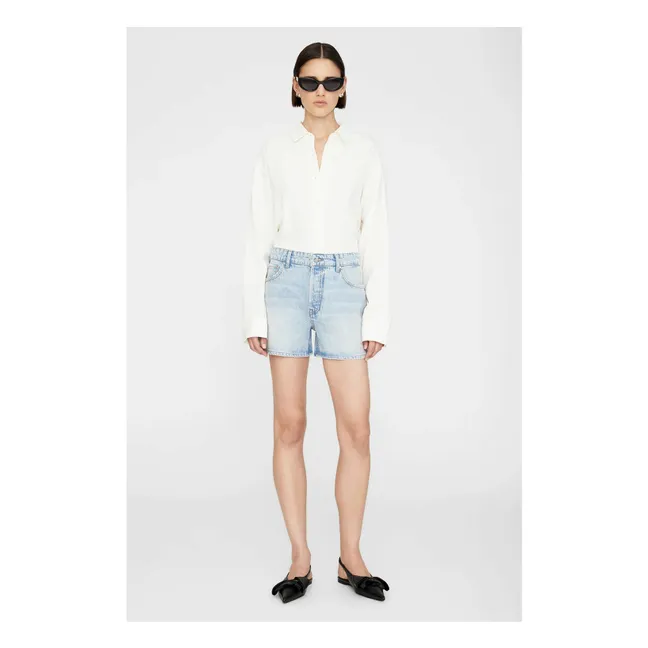 Short Dalton Coton Bio | Washed Blue