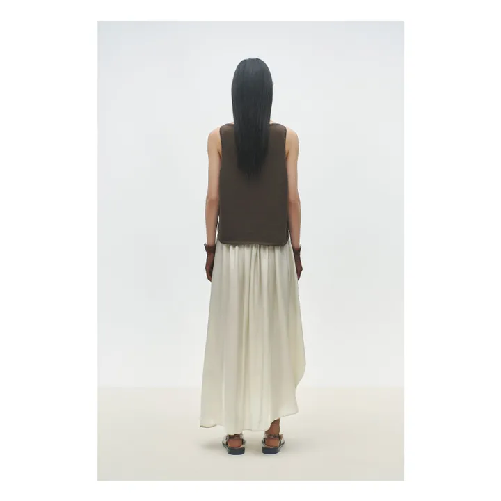 Gilet Sans Manches Coton Bio | Marron- Image produit n°3