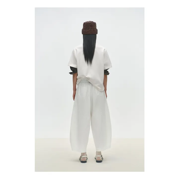 Pantalon Tubular Curved | Blanc- Image produit n°2