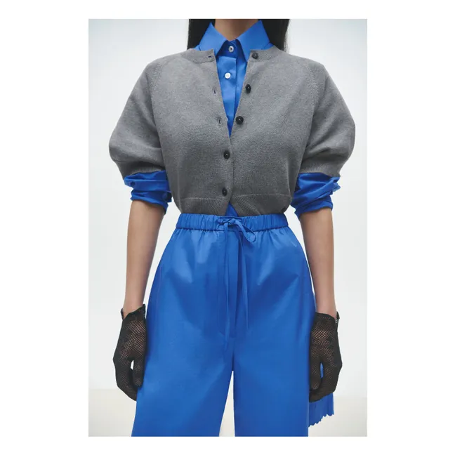 Cotton and cashmere cardigan | Grey