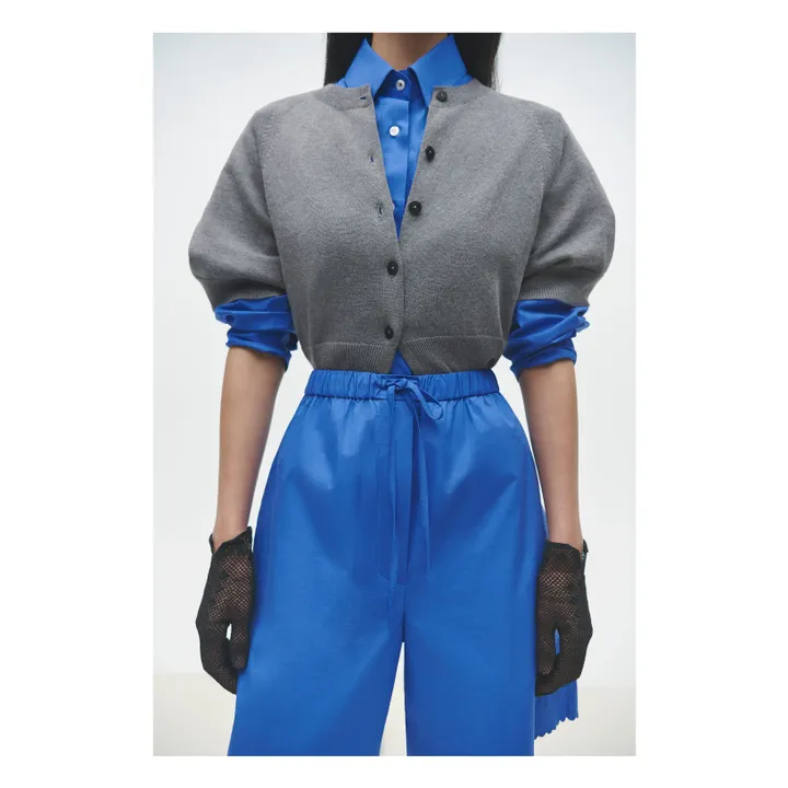 Cardigan Coton et Cachemire | Gris- Image produit n°4