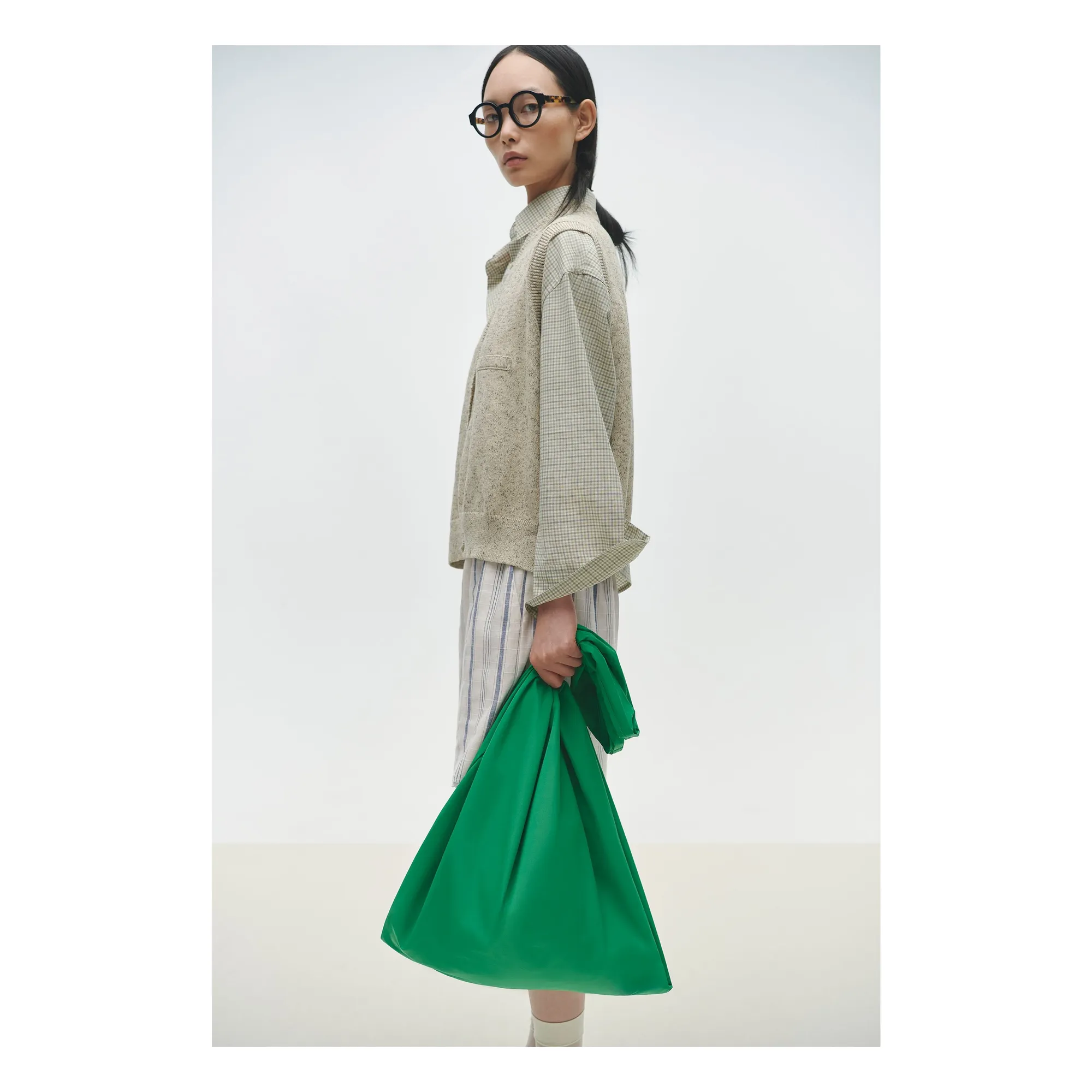 Gilet Sans Manches Chiné | Naturel- Image produit n°3