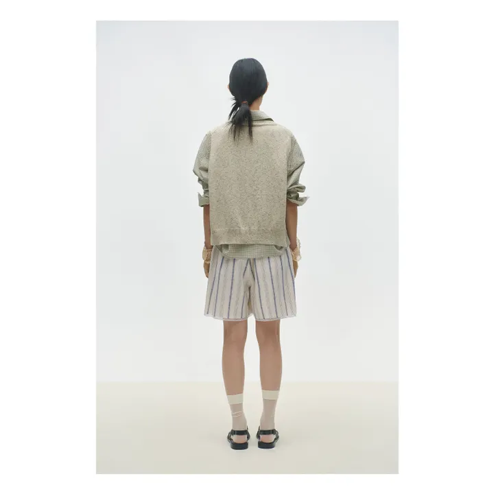 Gilet Sans Manches Chiné | Naturel- Image produit n°4