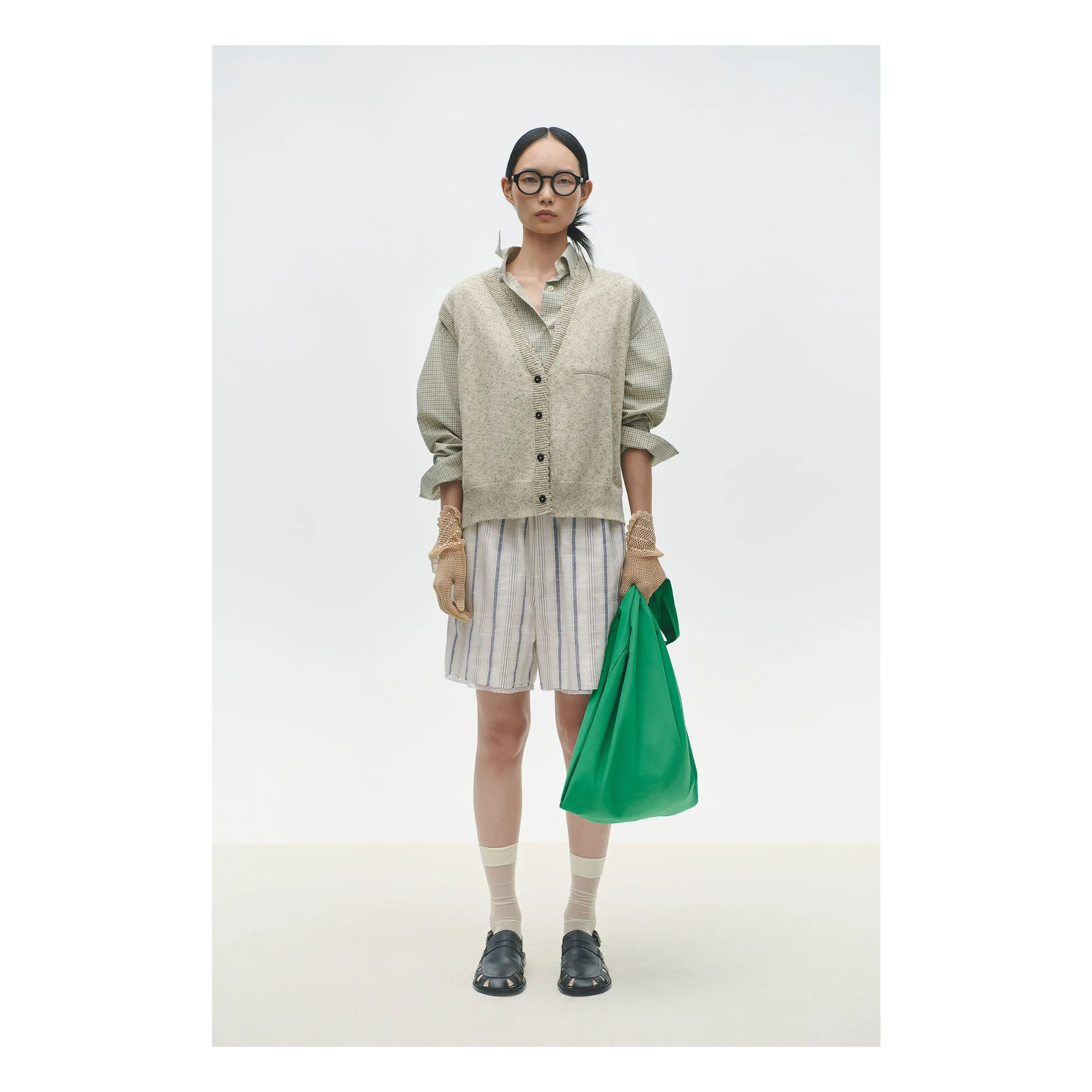 Gilet Sans Manches Chiné | Naturel- Image produit n°2