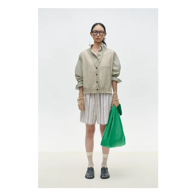 Chiné Sleeveless Vest | Natural