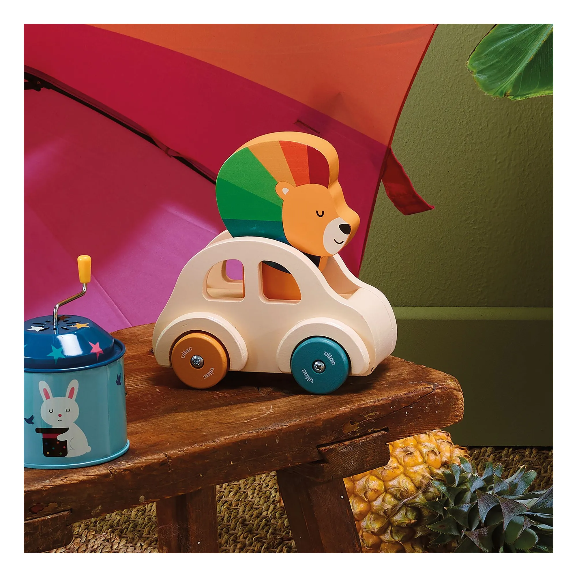 Voiture klaxon Le Lion | Beige- Image produit n°1