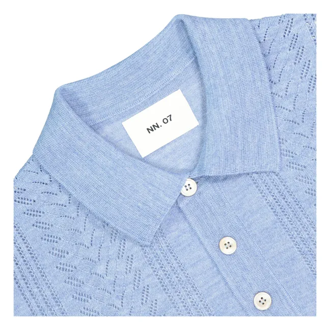 Polo-Shirt Thor Wolle | Hellblau