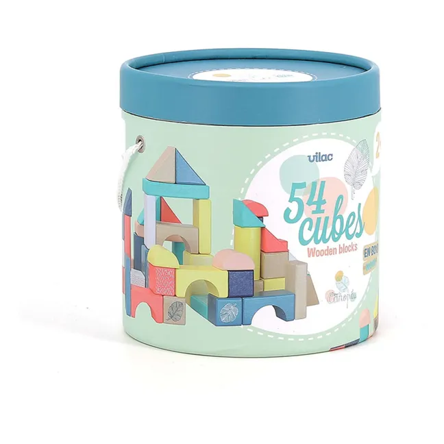 Jeu de construction en bois Sous la canopée - Boîte de 54