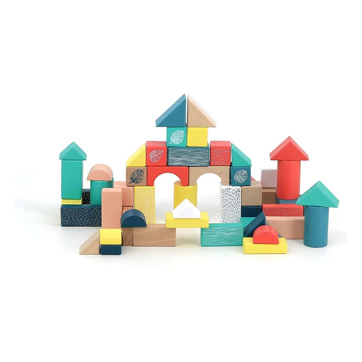 Jeu de construction en bois Sous la canopée - Boîte de 54- Image produit n°1
