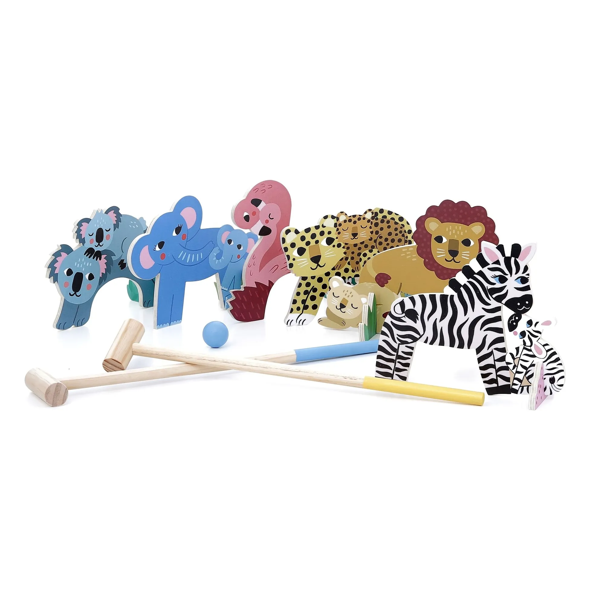 Vilac Multicoloured Wooden Croquet Little Safari