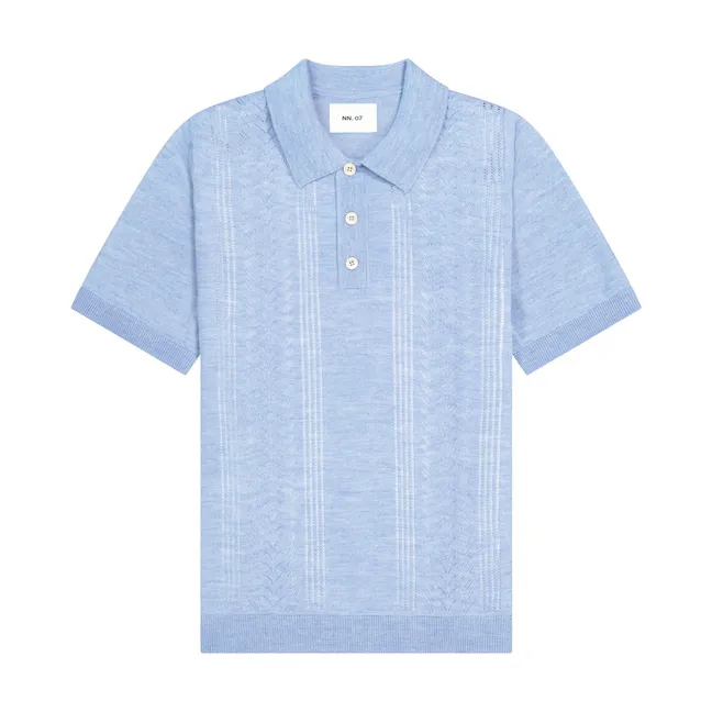 Polo-Shirt Thor Wolle | Hellblau