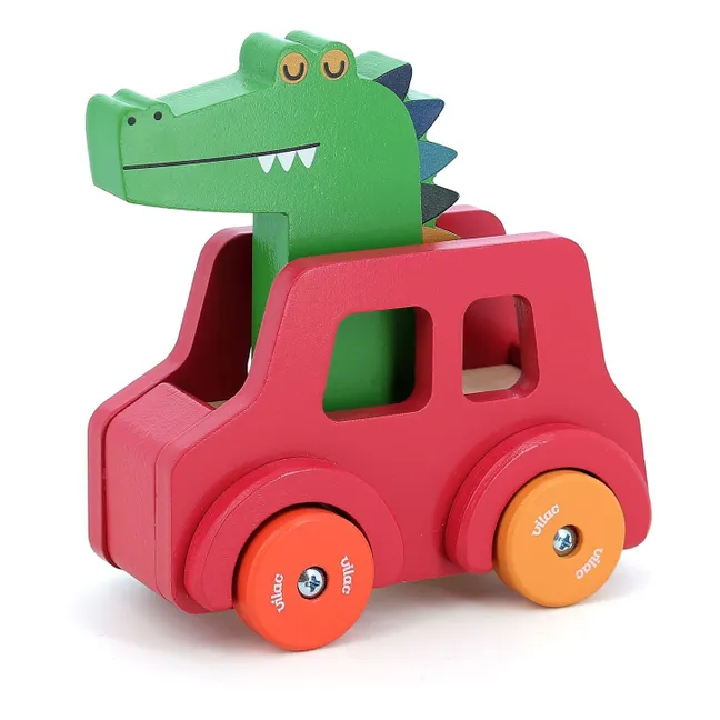 Voiture klaxon Le Crocodile | Rouge