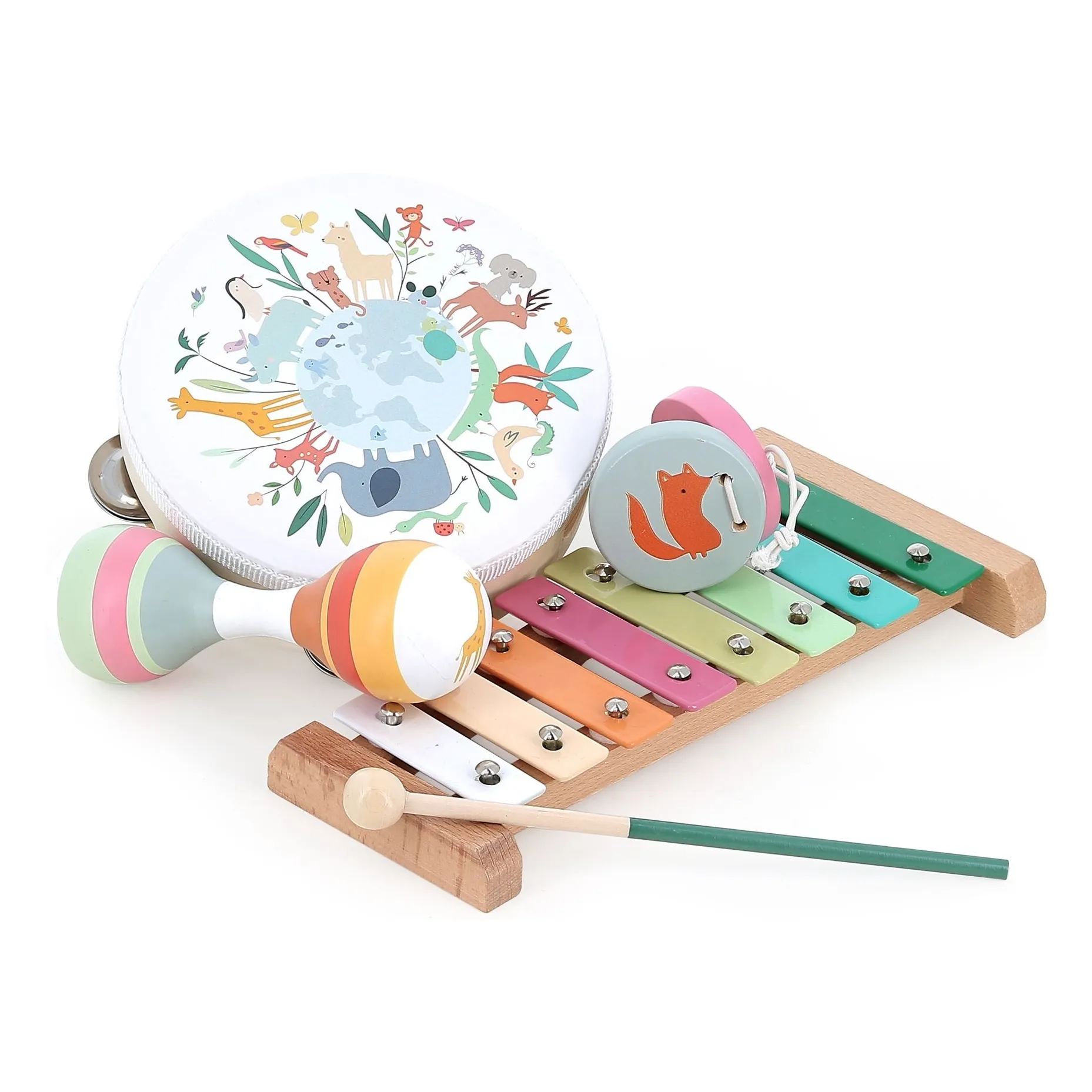 Vilac Multicoloured Wooden Musical Instrument Set