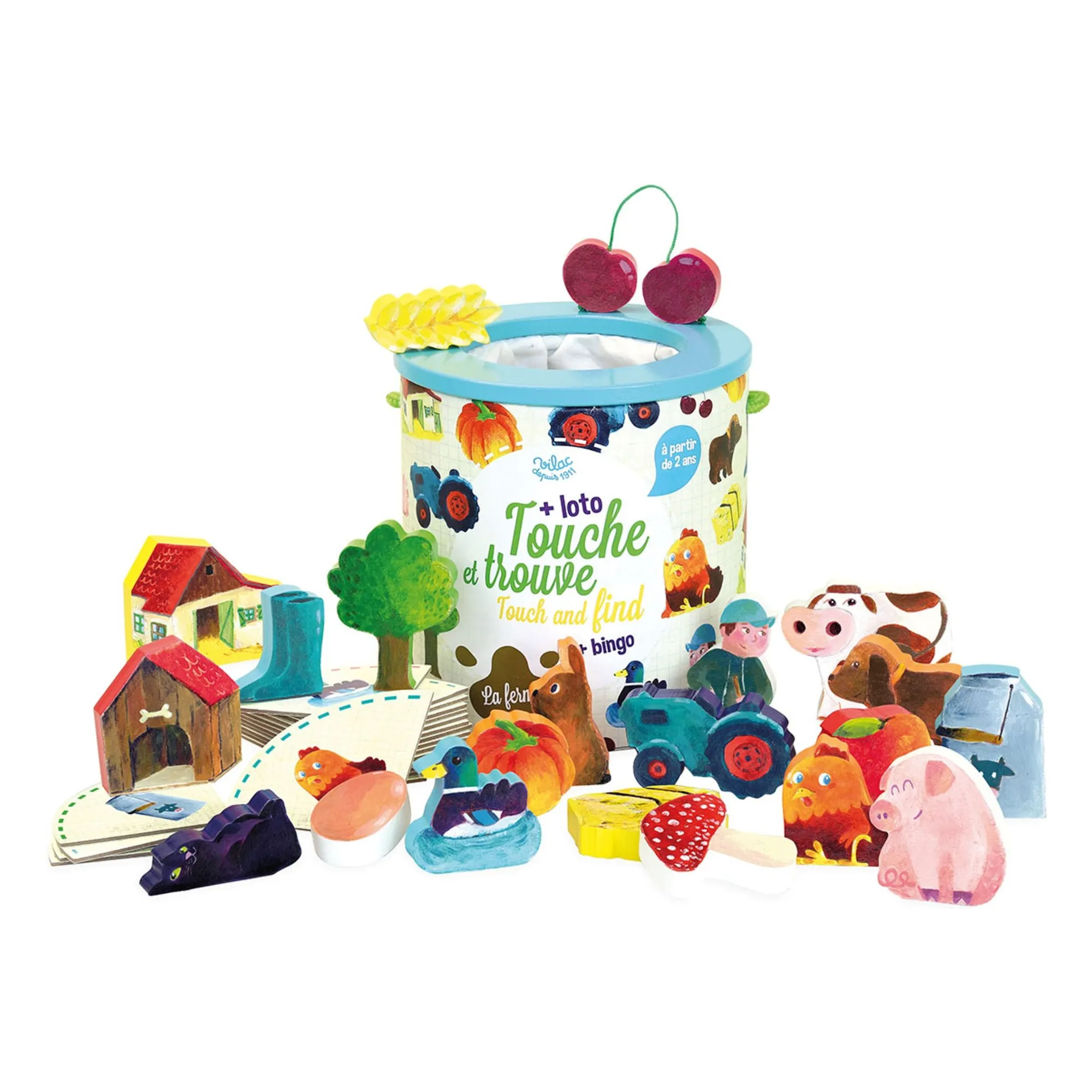 Vilac Multicoloured The Farm Touch And Find Game