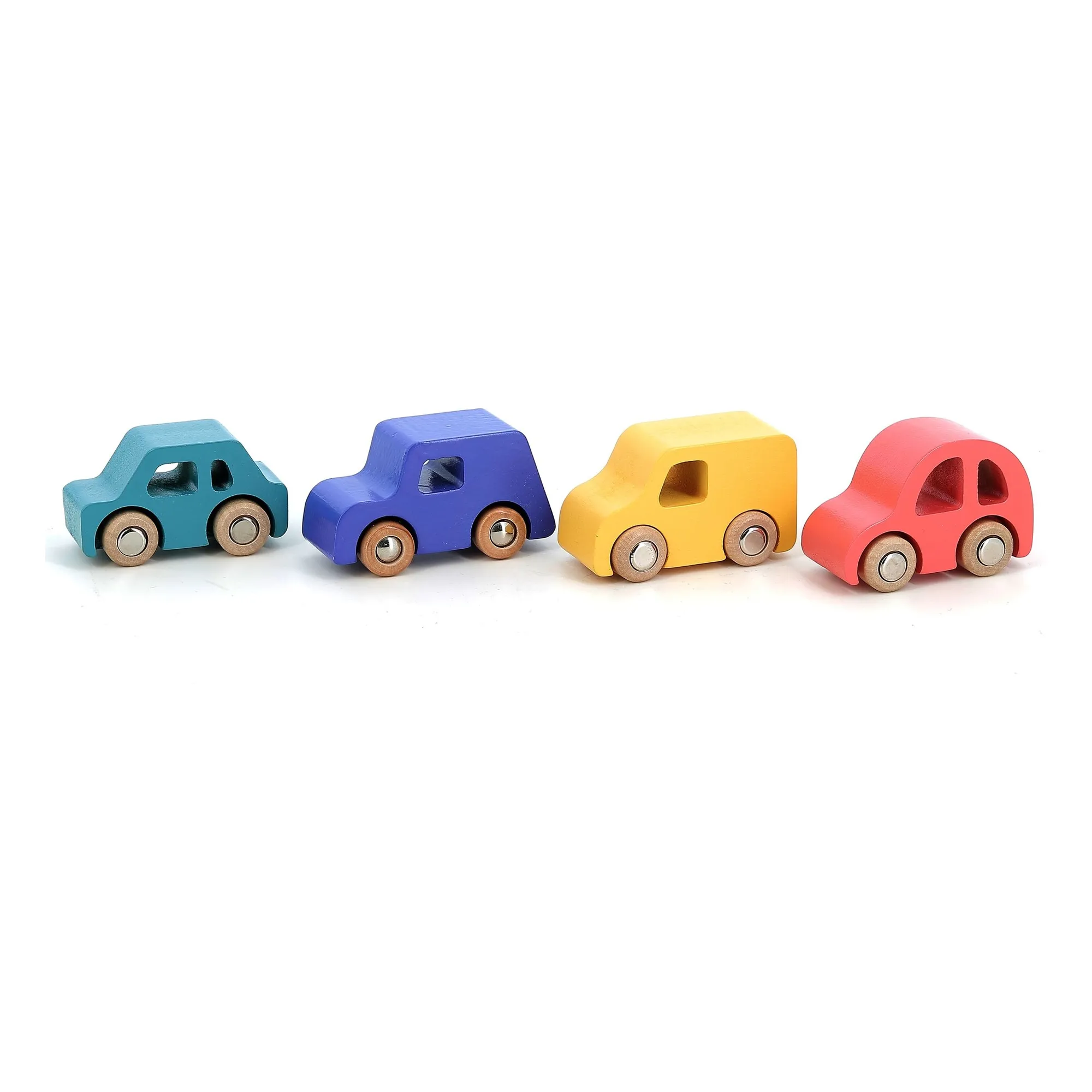 Vilac Multicoloured Vilacity Cars - Set Of 4