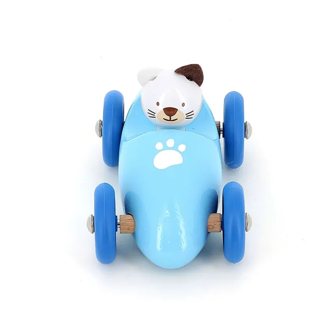 El coche de la gatita Mariette  | Azul Cielo