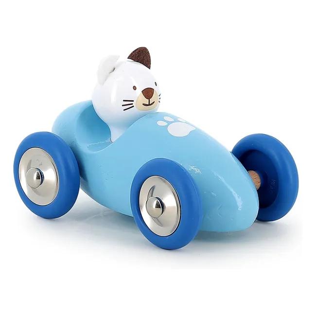 El coche de la gatita Mariette  | Azul Cielo