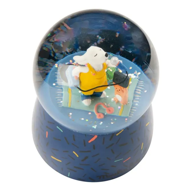 Pilou musical snow globe | Blue