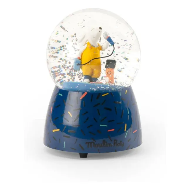 Pilou musical snow globe | Blue