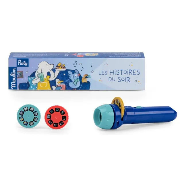 Lampe à histoires Puce et Pilou | Bleu