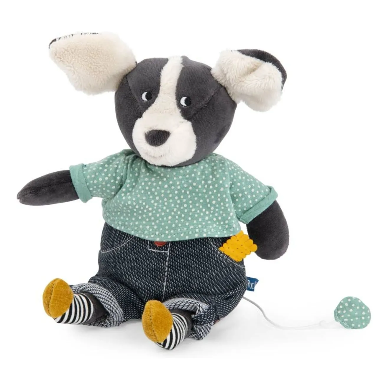 Moulin Roty Charcoal Grey Puce Musical Plush