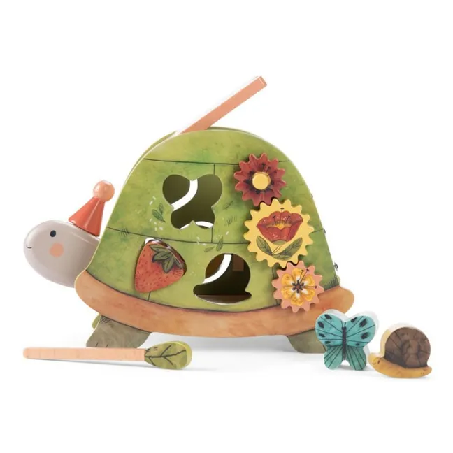 Three Little Rabbits shaped turtle | Green