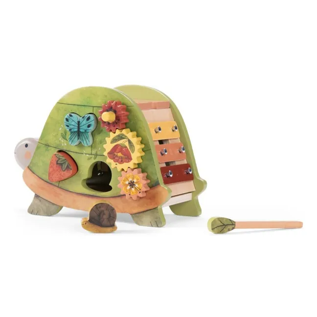 Three Little Rabbits shaped turtle | Green