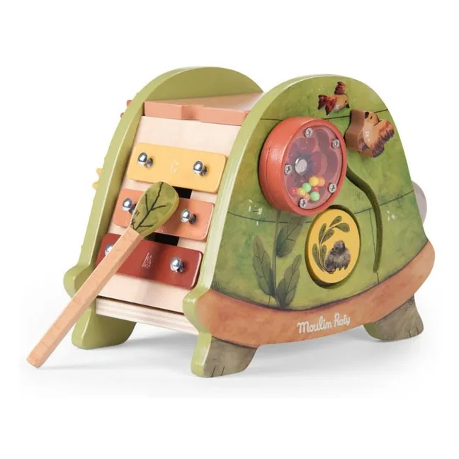 Three Little Rabbits shaped turtle | Green