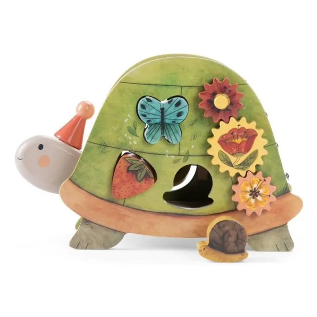 Three Little Rabbits shaped turtle | Green