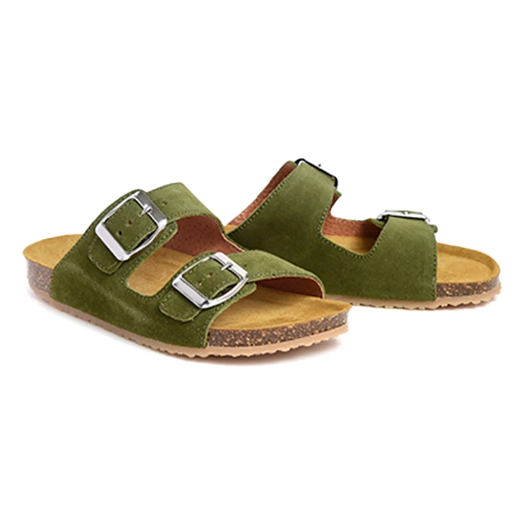 Pèpè Khaki Two Con Me - Double Buckle Sandals