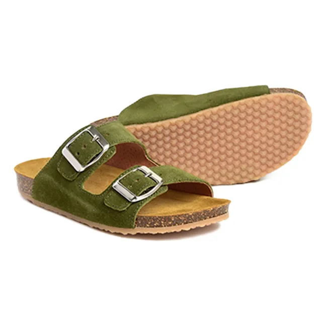 Two Con Me - Double Buckle Sandals | Khaki