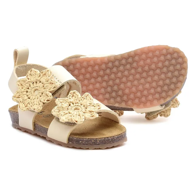 Two Co Me - Flower Sandals | Latte