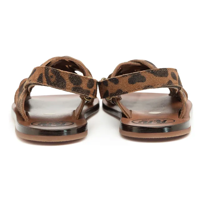 Multiple strap sandals | Brown