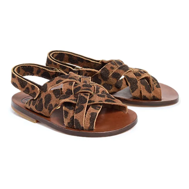 Multiple strap sandals | Brown