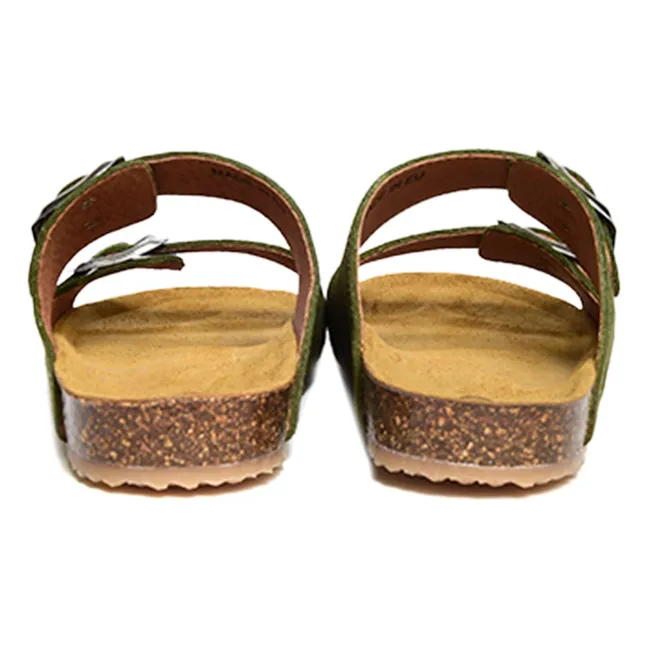 Two Con Me - Double Buckle Sandals | Khaki