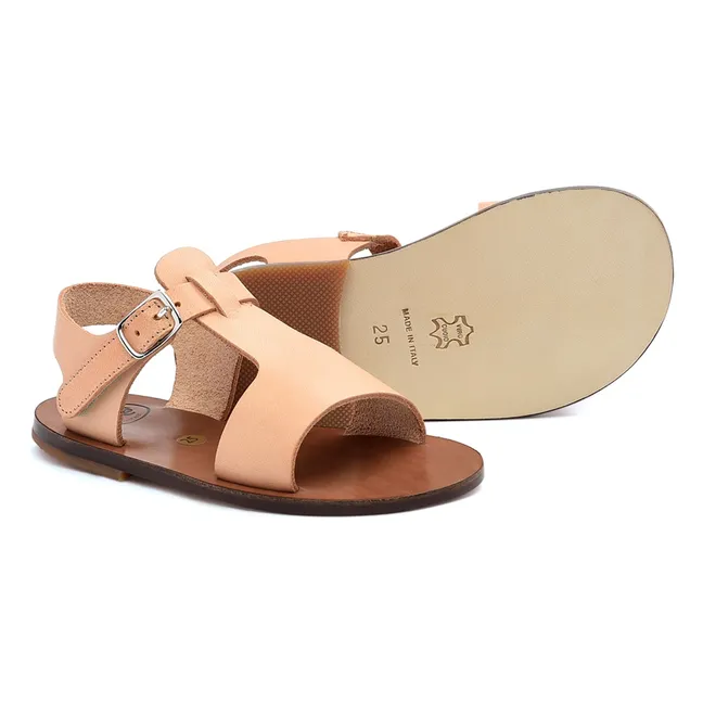 Thick strappy sandals | Natural