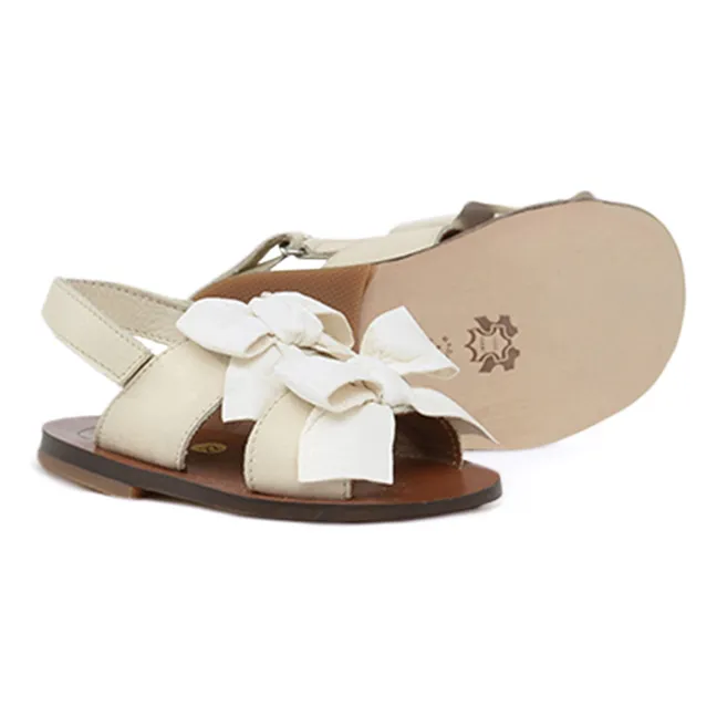 Sandales Double Nœud | Ecru