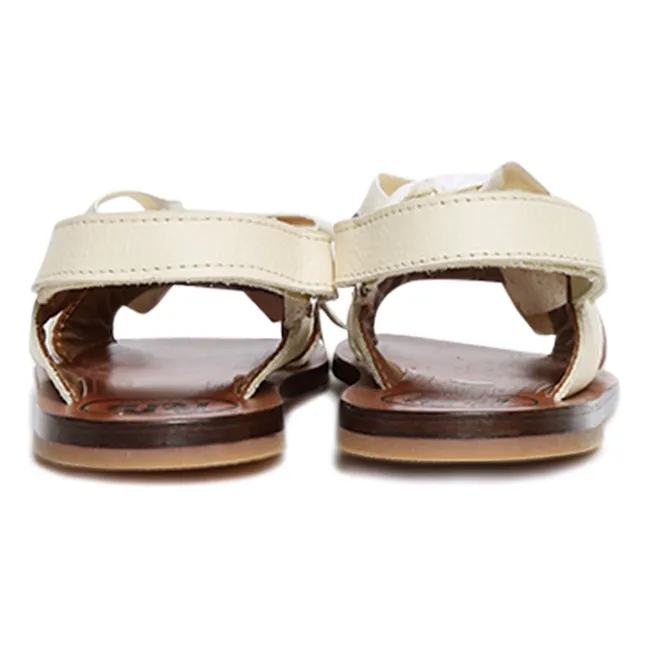 Sandales Double Nœud | Ecru