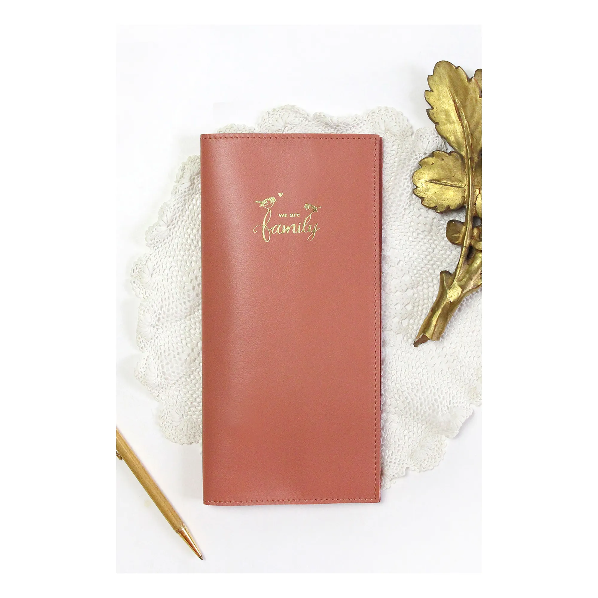 Barnabé Aime Le Café Dusty Pink Leather Family Booklet