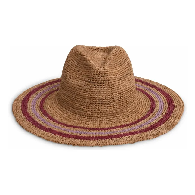 Chapeau Barbara Raphia | Lie de vin